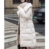 フード付き フェイクダウンコードロング丈 | Miniministore | 詳細画像7