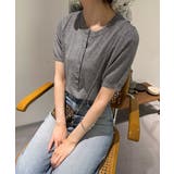 サマーニット Vネックニットトップス韓国 | Miniministore | 詳細画像19 