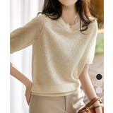 ジャカードレーストップス シアーブラウス | Miniministore | 詳細画像1 