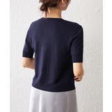 ニットトップス 半袖Vネックサマーニット | Miniministore | 詳細画像4