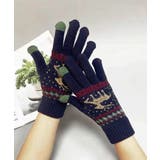 トナカイ柄手袋タッチパネル対応ニット手袋 | Miniministore | 詳細画像11