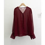 シフォンブラウス 通勤シースルートップス | Miniministore | 詳細画像14 