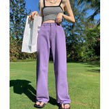 ハイウエスト デニムカラーパンツ 韓国風 | Miniministore | 詳細画像7 