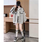 ジップアップパーカー 裏微起毛スウェット | Miniministore | 詳細画像3 