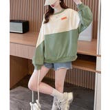 エンボスロゴスウェット春秋長袖トレーナー | Miniministore | 詳細画像7 