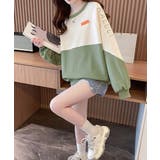 エンボスロゴスウェット春秋長袖トレーナー | Miniministore | 詳細画像9 