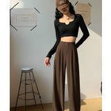 ハイウエストスラックス セミワイドパンツ | Miniministore | 詳細画像12
