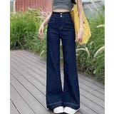 フレアデニムパンツ ハイウエスト美脚脚長 | Miniministore | 詳細画像7