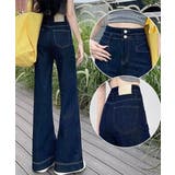 フレアデニムパンツ ハイウエスト美脚脚長 | Miniministore | 詳細画像9