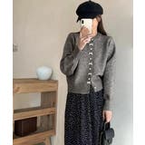 リボンニットカーディガンパールボタン無地 | Miniministore | 詳細画像4 