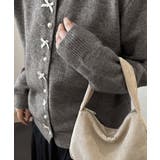 リボンニットカーディガンパールボタン無地 | Miniministore | 詳細画像5 