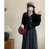 リボンニットカーディガンパールボタン無地 | Miniministore | 詳細画像7 