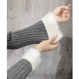 ファー襟 レースアップニットトップス配色 | Miniministore | 詳細画像19 