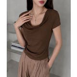オフショルTシャツ 胸元ドレープトップス | Miniministore | 詳細画像19