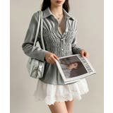 ストライプ柄シャーリングシャツ襟付き長袖 | Miniministore | 詳細画像19 