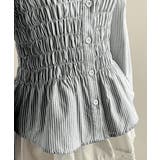 ストライプ柄シャーリングシャツ襟付き長袖 | Miniministore | 詳細画像25 