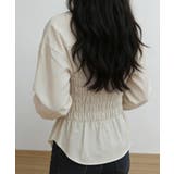 ストライプ柄シャーリングシャツ襟付き長袖 | Miniministore | 詳細画像6 