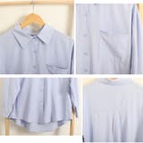 開襟カラーシャツ 長袖 レディース 無地 | Miniministore | 詳細画像4 
