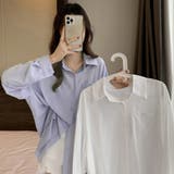 開襟カラーシャツ 長袖 レディース 無地 | Miniministore | 詳細画像9 