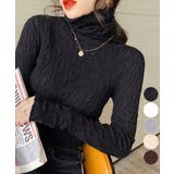 ハイネックニットトップス レディース秋冬 | Miniministore | 詳細画像1 
