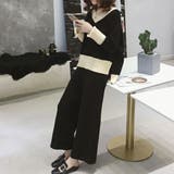 バイカラーニットセットアップ レディース | Miniministore | 詳細画像11