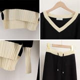 バイカラーニットセットアップ レディース | Miniministore | 詳細画像4
