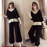 バイカラーニットセットアップ レディース | Miniministore | 詳細画像6