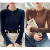 リブニットトップス 長袖リブカットソー | Miniministore | 詳細画像8