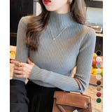 ボトルネックリブニットトップスレディース | Miniministore | 詳細画像1 