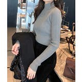 ボトルネックリブニットトップスレディース | Miniministore | 詳細画像2 