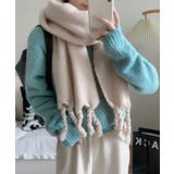 ボリュームマフラー大判 ツイストフリンジ | Miniministore | 詳細画像10