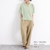 ストレートパンツ 美脚 セミワイドパンツ オフィスカジュアル | Miniministore | 詳細画像15 