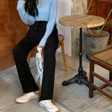 ストレートパンツ 美脚 セミワイドパンツ オフィスカジュアル | Miniministore | 詳細画像7 