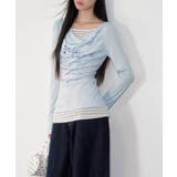 ドレープネックトップスレイヤード風ロゴT | Miniministore | 詳細画像2