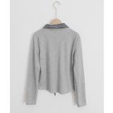 チェックカラー リボンリブニットトップス | Miniministore | 詳細画像15 