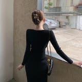 カシュクール リブニットワンピース 秋冬 | Miniministore | 詳細画像12 