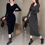 カシュクール リブニットワンピース 秋冬 | Miniministore | 詳細画像2 