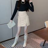 ハイウエスト レザースカートレースアップ | Miniministore | 詳細画像13