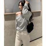 オフショルダーニットトップス春秋きれいめ | Miniministore | 詳細画像2
