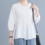 ホワイト | アシンメトリートップス ブラウス 春夏 | Miniministore