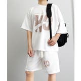 ホワイト | メンズTシャツ セットアップ 半袖 夏服 | AsaAura