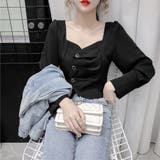 アシンメトリーデザイン シャツ ブラウス | Miniministore | 詳細画像10
