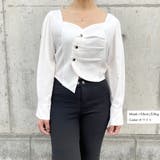 アシンメトリーデザイン シャツ ブラウス | Miniministore | 詳細画像12