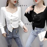 アシンメトリーデザイン シャツ ブラウス | Miniministore | 詳細画像2