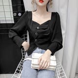 アシンメトリーデザイン シャツ ブラウス | Miniministore | 詳細画像5
