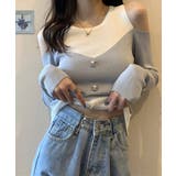 ニットトップス オフショルダーリブニット | Miniministore | 詳細画像11 