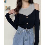 ニットトップス オフショルダーリブニット | Miniministore | 詳細画像3 