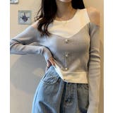 ニットトップス オフショルダーリブニット | Miniministore | 詳細画像8 