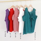 前後2way シフォン ブラウス 半袖 | Miniministore | 詳細画像2 