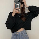 ショート丈トップス へそ出し カットソー | Miniministore | 詳細画像4
